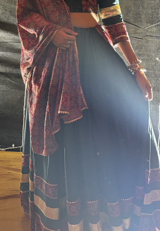 green chaniya choli
